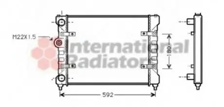 Радиатор AROSA/INCA/IBIZA2/VW POLO Van Wezel 49002023