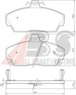 Колодка торм. HONDA CIVIC передн. (ABS) A.B.S. 36746