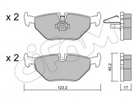 Колодка торм. BMW 3 (E46) задн. CIFAM 822-261-0