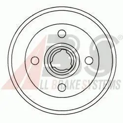 Барабан торм. AUDI/SEAT/VW задн. (ABS) A.B.S. 2325-S