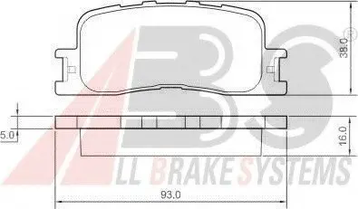 Колодка торм. TOYOTA CAMRY задн. (ABS) A.B.S. 37355