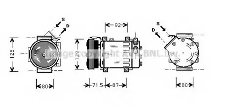 Компрессор Megane 1.4i - 8V 97- AVA AVA COOLING RTA K281