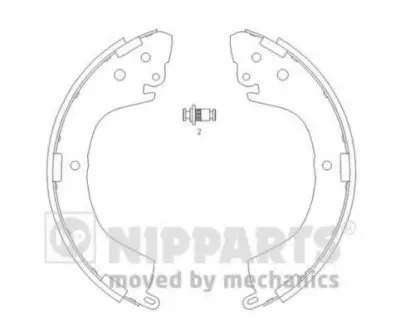 Комплект тормозных колодок NIPPARTS J3505040 (фото 1)