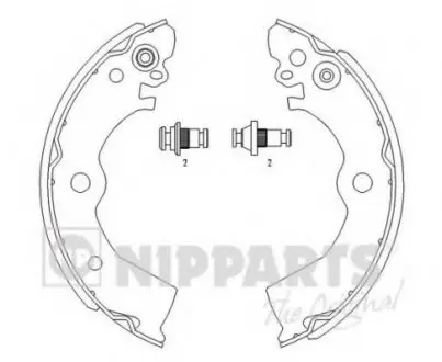 Комплект тормозных колодок NIPPARTS J3501042
