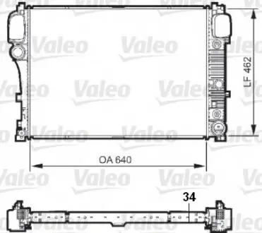 Радіатор, охолодження двигуна Valeo 735299