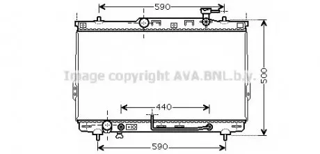 Радиатор Santa Fe 2.4 i * Aut. 08/00- (AVA) AVA COOLING HYA2110