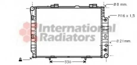 Радиатор MB W210 AT +/-AC 95-02 Van Wezel 30002189