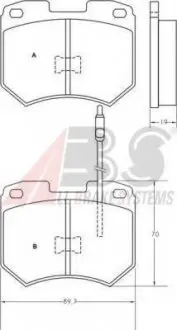 Колодка торм. AUDI 100 передн. (ABS) A.B.S. 36137