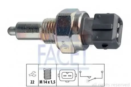 Датчик включення заднього ходу FACET 7.6099