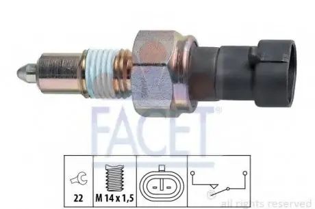 Датчик включения заднего хода FACET 7.6067