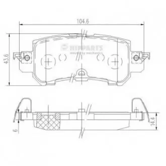 Тормозные колодки, к-кт. NIPPARTS N3613026