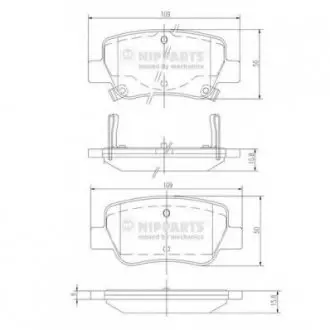 Тормозные колодки, к-кт. NIPPARTS N3612042