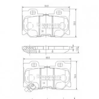 Тормозные колодки, к-кт. NIPPARTS N3611053