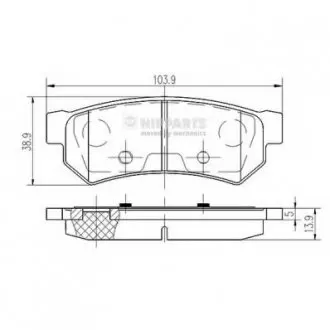 Гальмівні колодки NIPPARTS N3610907