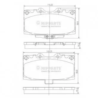 Гальмівні колодки NIPPARTS N3607022