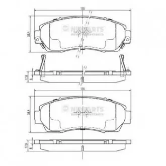 Тормозные колодки, к-кт. NIPPARTS N3604073