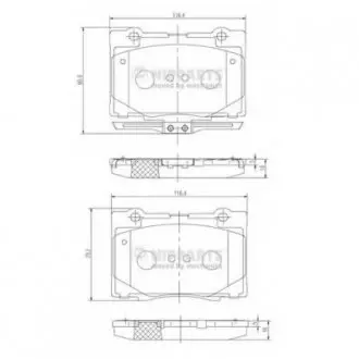 Тормозные колодки, к-кт. NIPPARTS N3604070