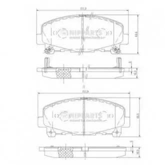 Тормозные колодки, к-кт. NIPPARTS N3604069