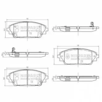 Тормозные колодки, к-кт. NIPPARTS N3603076