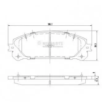 Тормозные колодки, к-кт. NIPPARTS N3602139