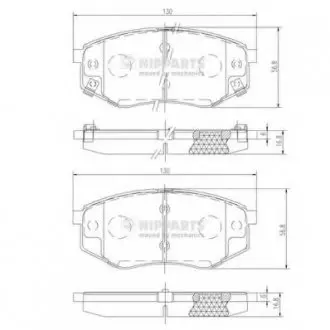 Гальмівні колодки NIPPARTS N3600545