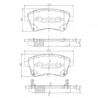 Гальмівні колодки, к-кт. NIPPARTS N3600331