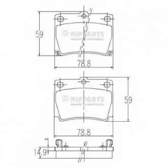 Гальмівні колодки NIPPARTS J3615011