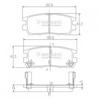 Гальмівні колодки NIPPARTS J3615005