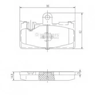 Тормозные колодки, к-кт. NIPPARTS J3612029