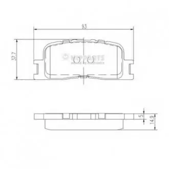 Тормозные колодки, к-кт. NIPPARTS J3612024