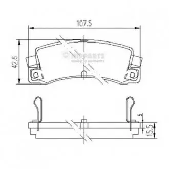 Тормозные колодки, к-кт. NIPPARTS J3612008