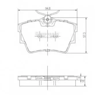 Тормозные колодки, к-кт. NIPPARTS J3611047