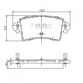 Гальмівні колодки NIPPARTS J3611046