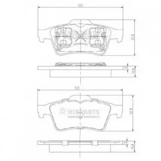 Гальмівні колодки NIPPARTS J3611045