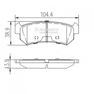Гальмівні колодки NIPPARTS J3610903