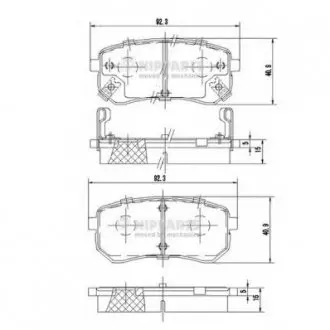 Тормозные колодки, к-кт. NIPPARTS J3610307