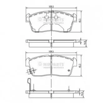 Гальмівні колодки NIPPARTS J3608021