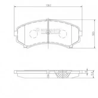 Гальмівні колодки NIPPARTS J3605039