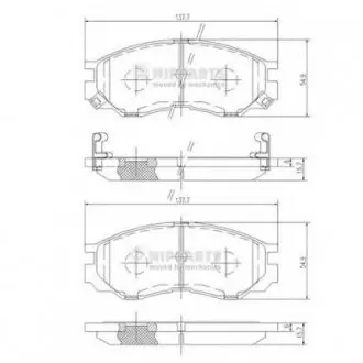 Гальмівні колодки NIPPARTS J3605035