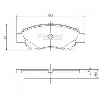 Гальмівні колодки, к-кт. NIPPARTS J3602122