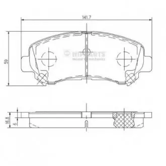 Гальмівні колодки NIPPARTS J3601096