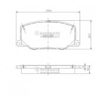 Гальмівні колодки NIPPARTS J3602037