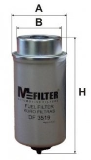 Фільтр паливний Transit (V184) 2.0/2.4DI 00-10.04 MFILTER DF 3519 M-FILTER DF3519