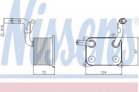 Радиатор масляный AUDI; VW NISSENS 90744 (фото 1)
