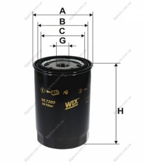 Фільтр оливний WIX FILTERS WL7260 (фото 1)