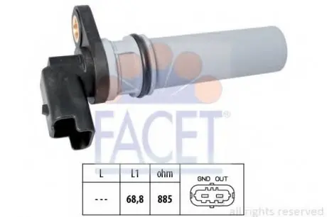 Датчик частоти обертання валу FACET 9.0537