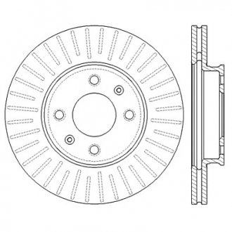 Гальмівний диск передній Hyundai Accent III, IV, i20 I / KIA Rio II, III Jurid 562554JC