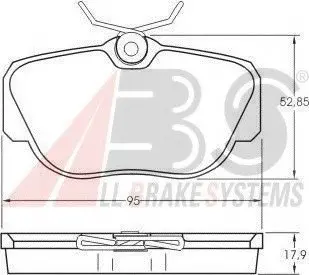 Колодка торм. MB 190 передн. (ABS) A.B.S. 36660