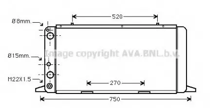 Радиатор AUDI80/90/COUP/CABR 86-91 (Ava) AVA COOLING AI2026