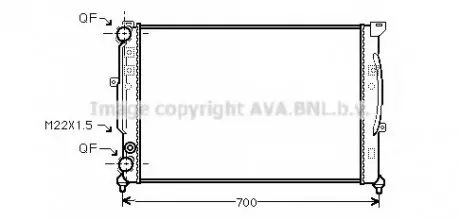 Радиатор A4 1.6/1.9TD MT 96-00 M/J (Ava) AVA COOLING AIA2123
